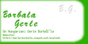 borbala gerle business card